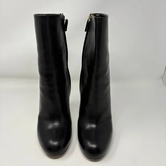 Gucci Goldie Leather Heel Ankle Boots Black Size 39.5 / 9.5 - Picture 8 of 15